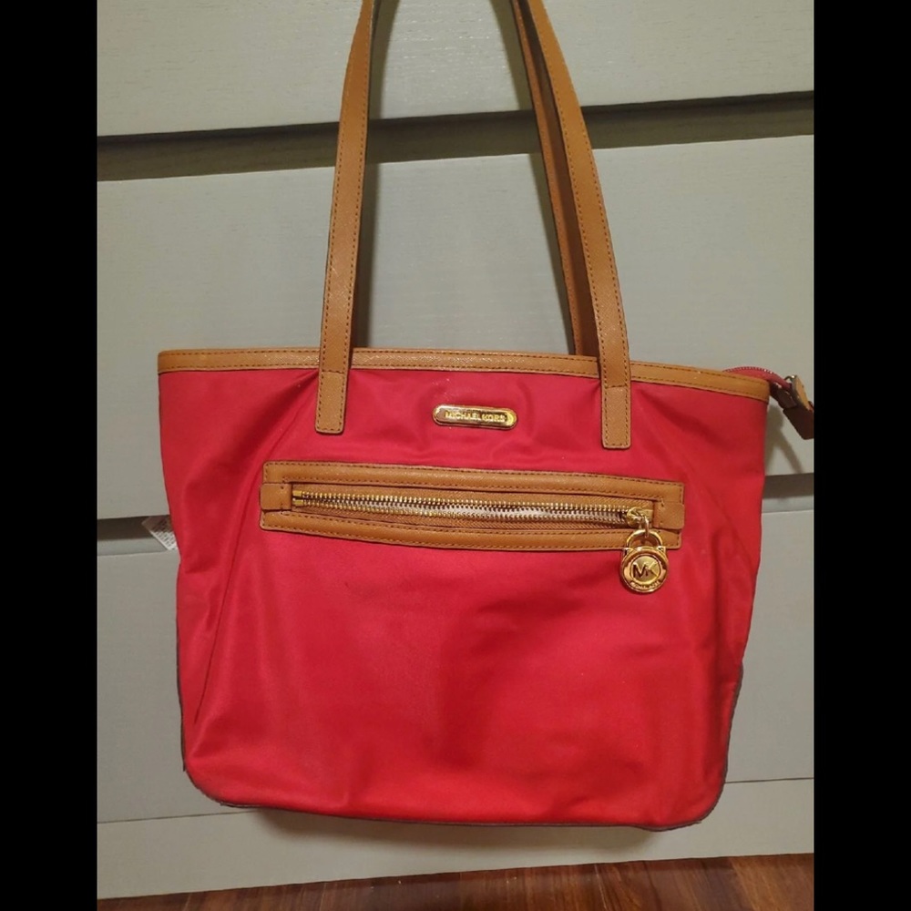 Michael Kors medium red nylon Tote